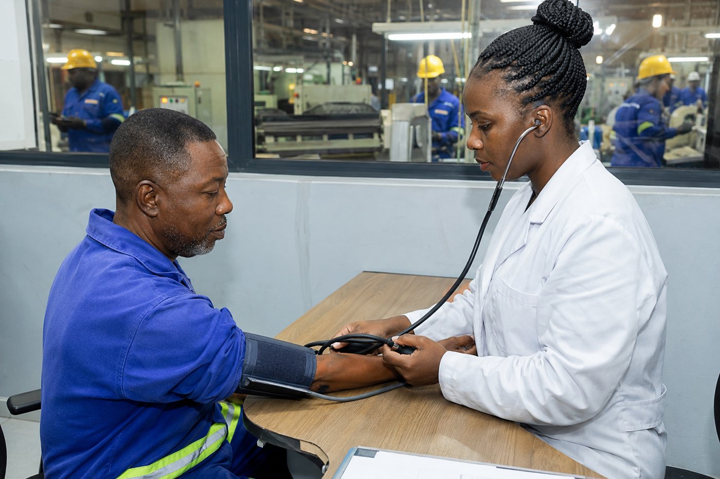 Health check in industrial manufacturing setting